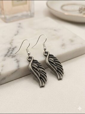 Ethereal Handmade Silver Angel Wing Earrings (Add To Bundle And Get For Free!)